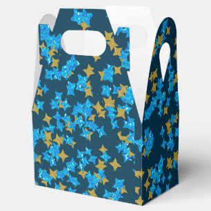 Ballotins Bleu et or Confetti Stars Gable boîte cadeau