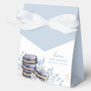 Ballotins Bleu Floral Bonjour Bébé Macaron Baby shower
