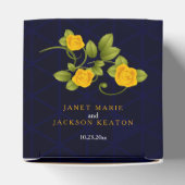 Ballotins Bleu foncé et marigold Mariage de fleurs de rose j (Haut)