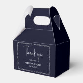 Ballotins Bleu foncé riche boîte de préférence mariage (Verso)