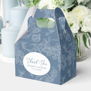 Ballotins Bleu Français Chinoiserie Floral Gable de Réceptio