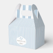 Ballotins Bleu frisé Mason jarre avec Baby shower de fleurs (Arrière)