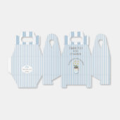 Ballotins Bleu frisé Mason jarre avec Baby shower de fleurs (Déplié)