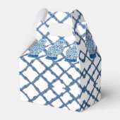 Ballotins Bleu Ginger Jar Jars Ribbon Party Favoriser boîte (Arrière)