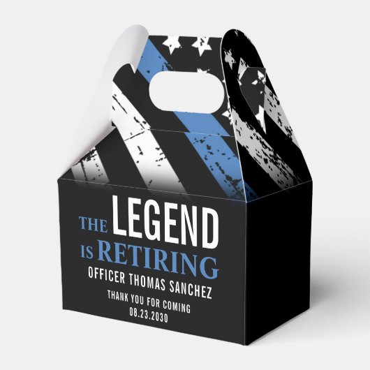 Ballotins Bleu Léger Drapeau Police Parti de retraite (Verso)