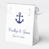 Ballotins Bleu Marine Bleu Nautique Mariage Faveur Boîtes Te (Arrière)