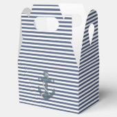 Ballotins Bleu marine et rayures blanches avec ancre (Ouvert)