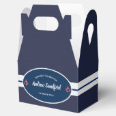 Ballotins Bleu marine naval rayures blanches (Ouvert)