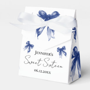 Ballotins Bleu Marine Nœud Coquette Écriture Merci Sweet 16