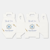 Ballotins Bleu moderne Ahoy Nautical Boy Baby shower (Déplié)