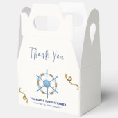 Ballotins Bleu moderne Ahoy Nautical Boy Baby shower (Ouvrir)