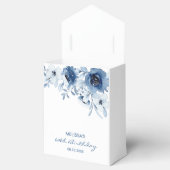 Ballotins Bleu moderne Rose verdure fleurie Anniversaire (Ouvert)