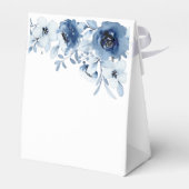 Ballotins Bleu moderne Rose verdure fleurie Anniversaire (Arrière)