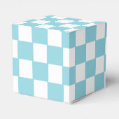 Ballotins Bleu Œuf de Robin avec Motif Carré Blanc Classique (Arrière)