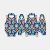 Ballotins Bleu Orange Blanc Turc Oriental Floral (Déplié)