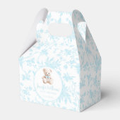 Ballotins Bleu ours en peluche bébé garçon douche ballotin (Verso)