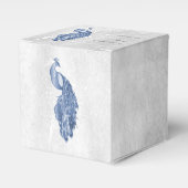 Ballotins Bleu Peacock Mariage Favor Box (Verso)