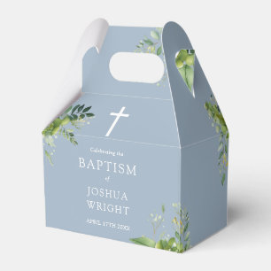 Ballotins Bleu Poussiéreux Baptême Christening