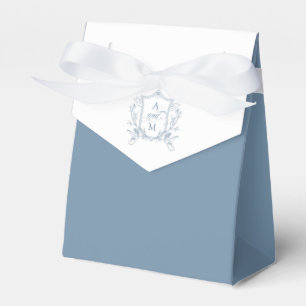 Ballotins Bleu Poussiéreux Crête Vintage Mariage Remerciemen