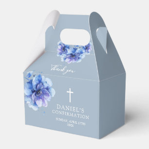 Ballotins Bleu Poussiéreux Élégant Aquarelle Florale Confirm