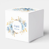 Ballotins Bleu Poussiéreux Floral Doré (Arrière)