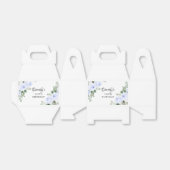 Ballotins Bleu Rose Floral Vert Eucalyptus 100e anniversaire (Déplié)