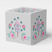 Ballotins Bleu rose mignon Chic Birds et Bird House (Verso)