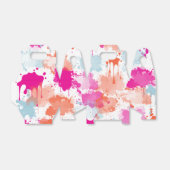 Ballotins Bleu rose orange Abstrait Peinture (Déplié)