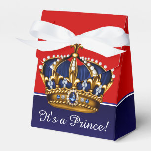 Ballotins Bleu rouge or Couronne Petit Prince Baby shower ga
