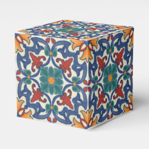 Ballotins Bleu Rouge Turquoise Orange Blanc Azulejos Motif