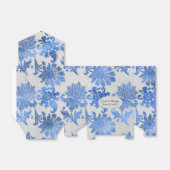 Ballotins Bleu Royal et Fleurs Argentées (Déplié)