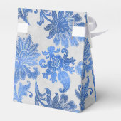 Ballotins Bleu Royal et Fleurs Argentées (Arrière)