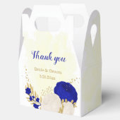 Ballotins bleu royal et fleurs blanches or mariage botanique (Ouvert)