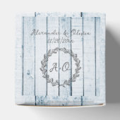 Ballotins Bleu Rustique Monogramme Mariage Favor Box (Haut)