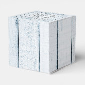 Ballotins Bleu Rustique Monogramme Mariage Favor Box (Arrière)