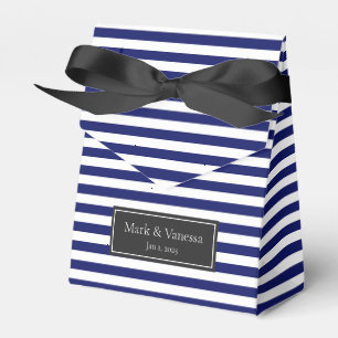 Ballotins Bleu Sailor Stripe Mariage personnalisé