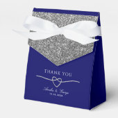 Ballotins Bleu Silver Wedding Favoriser Box (Verso)