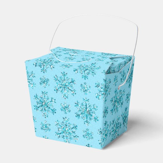 Ballotins Bleu Snowflakes-PARTY FAVOR BOXES, sortir (Verso)