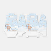 Ballotins Bleu Teddy Bear Nuages Baby shower à ballon (Déplié)