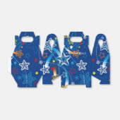 Ballotins Bleu Tir Stars Motif Ballotin (Déplié)