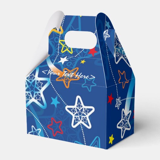 Ballotins Bleu Tir Stars Motif Ballotin (Verso)