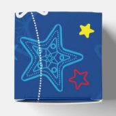 Ballotins Bleu Tir Stars Motif Cube Ballotin (Haut)