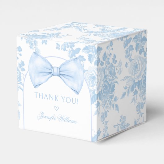 Ballotins Bleu Toile Bow Cravate bébé garçon douche Ballotin (Verso)