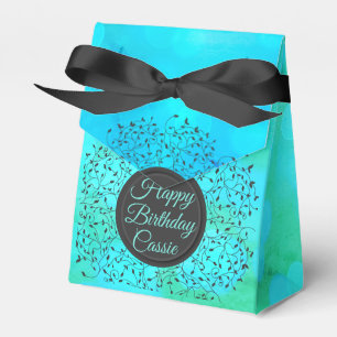 Ballotins Bleu Turquoise botanique enchanteur Personnalisé