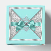 Ballotins Bleu turquoise et doux argenté 16 (Haut)