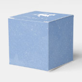 Ballotins Bleu Unicorn mariage boîte de préférence (Verso)