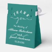 Ballotins Bleu Vert & Blanc Mariage Faveur Box (Arrière)