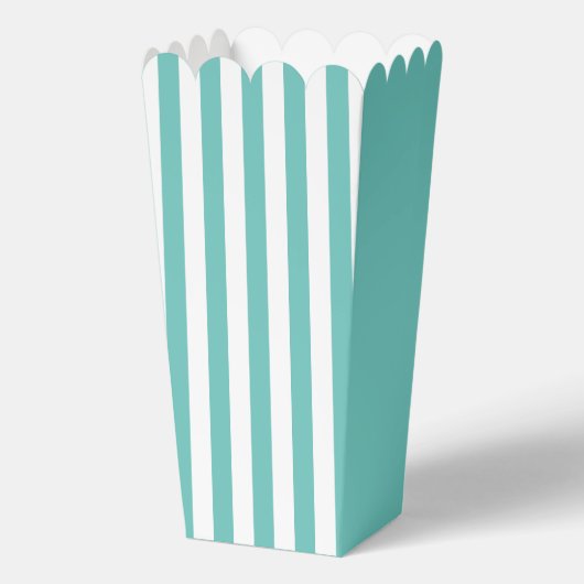 Ballotins Bleu vert Tosca Stripes Popcorn Ballotin (Recto)