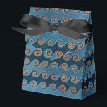 Ballotins Bleu Vintage Grunge Nautilus<br><div class="desc">Cadeau boîte à motif de vagues de mer en détresse dans des nuances de bleu et de bronze.</div>