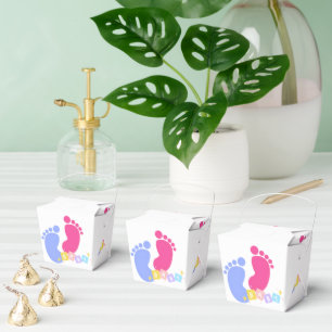 Ballotins Blocs Empreintes de Bébé au Pastel Rose et Bleu